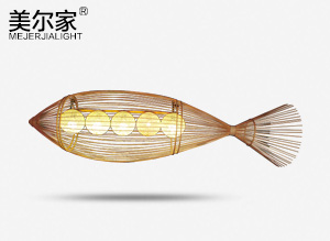 NEH-9082竹藝魚吊燈
